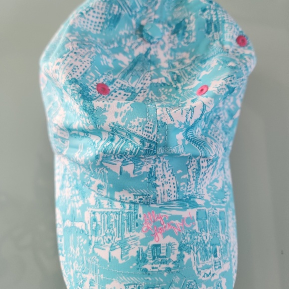 Lilly Pulitzer Blue and Pink Patterned Hat - Picture 6 of 7
